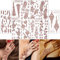 XMASIR 10 Blätter Braun Temporäre Tattoo Schablone Aufkleber für Hand Arm Körperkunst, Henna Tattoo Schablonen Kit Wasserfest Fake Tattoo Aufkleber für Frauen Mädchen (10P)