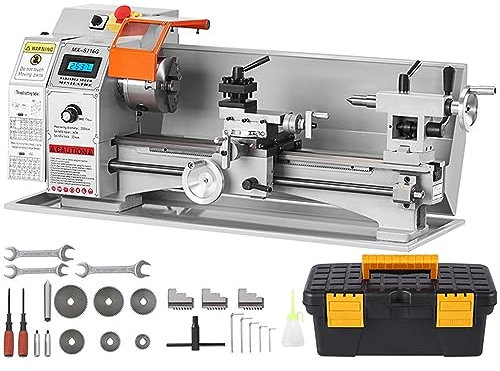 Bürstenlose Mini-Metalldrehmaschine 7''x16'' / 180mm*400mm 800W Digitalanzeige Stufenlose Metallbearbeitung Drehen,Verbessern Sie die Effizienz