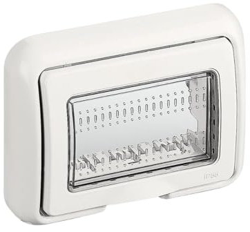 BRATEK Placca Stagna IP55 Compatibile con Matix, Placca IP55 serie matix, Placca Frutti Elettrici da Esterno, Placche Elettriche Impremeabili