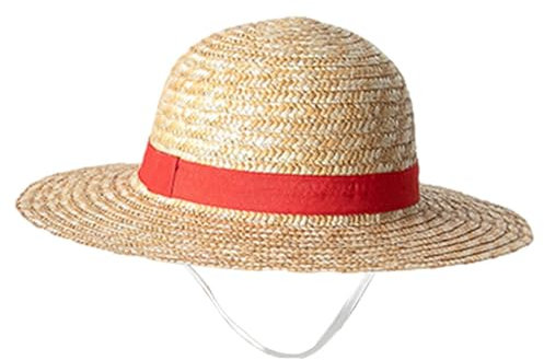 Sombrero de paja de anime, sombrero de paja Luffy, sombrero de cosplay de anime, accesorios Luffy para fanáticos, disfraz de anime, sombrero de mono D Luffy, accesorios de actuación de cosplay para