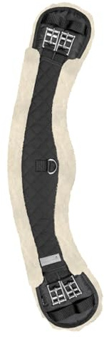 WALDHAUSEN Mondgurt mit Teddyfell, schwarz/Natur, 65 cm