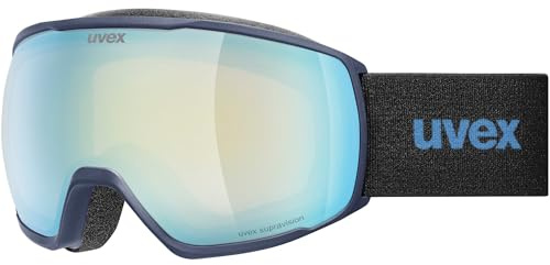 Uvex Victorious Fm - Ski Goggles For Adults - Filter Category 1 - Contrast Enhancing - D.Blue Dl/Sapphir-Cle - One Size