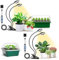 Eurbolan Halo Grow Light with Clip, Grow Lights for Indoor Plants, 192 LEDs Full Spectrum Plant Light, LED Plant Grow Lights with 3 Spectrum Modes, 6/12/16Hrs Auto Timer & 5 Level Dimmable, 2 Packs.