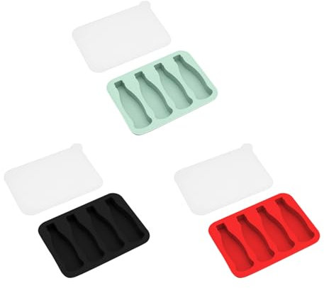 3pcs 3d Cokes Flasche Geformte Eiswürfel Tablett Nahrungsmittelqualität Silikon Eisform Für Einzigartige Getränke Präsentation Küchenwerkzeug