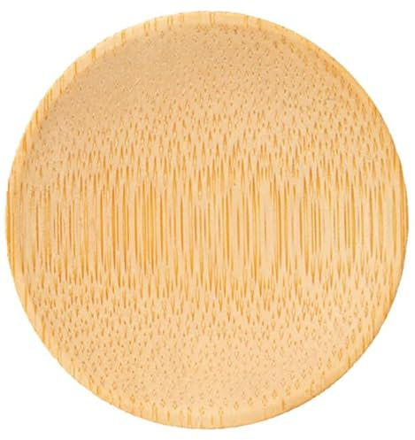 Greenuso Monouso | 12 Platos de Bambú, Ø6cm, Color Natural, Platos para Degustación, Catering, Restaurantes, Ecológico, Reutilizable, Diseño Único