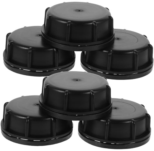 Bouchon pour Canette de Ventilation 6 Pièces Noir Abs Caoutchouc | Bidon Essence et Seau, Filetage Grossier, Transport et Stockage, Diamètre Intérieur 6cm Extérieur 7, 3cm