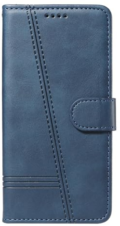 Wuhaizher for Motorola Moto G06 Phone Case Wallet Flip, Blue | Foldable Folio Cover, Shockproof TPU Bumper Protection, PU Leather, Card Holder Slots, Viewing Stand, Magnetic Closure