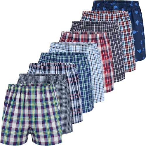 City Life 3er, 6er, 9er Pack Herren Boxershorts Shorts Boxer Webboxer Sparpack S-4XL, Farbe:9er Pack D02, Grösse:L