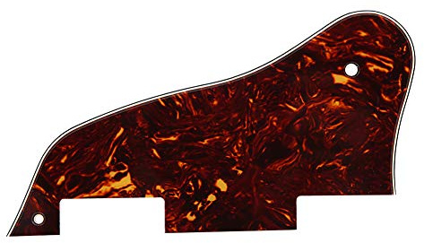 Pickguard für Gitarre, Schutzplatte aus 3 - lagigem PVC, Schwarz - Weiß - Schwarz, 180x80mm - Kratzschutz mit Schutzfolie, Einfache Montage für ES - 335