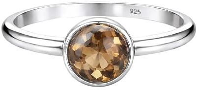 Meadows Marquise-förmiger Edelstein, schlichter Boho-Ring aus 925er Sterlingsilber, handgefertigter Schmuck R-1965