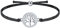 J.Endéar Lebensbaum Armband Silber 925 für Damen Junge Mädchen Verstellbare Kordelkette Schwarz, Geburtstag Kindertag Muttertag Schmuck