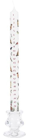 Alison Gardiner Winter Birds Wax Christmas Advent Dinner Candle 12 Hours Burn Time 29.5 cm