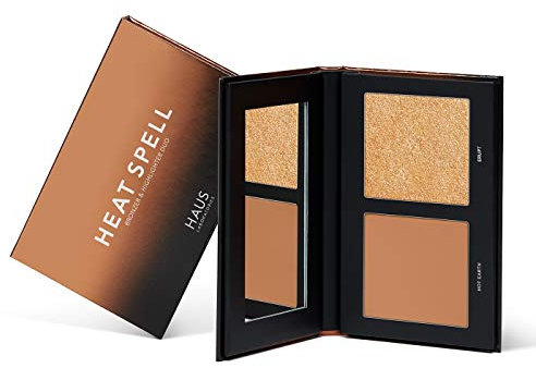 HAUS LABORATORIES By Lady Gaga: HEAT SPELL BRONZER & HIGHLIGHTER DUO | Matter Puder-Bronzer und leuchtender Highlighter, verschiedene Paletten, nahtloser Glow, vegan und tierversuchsfrei | 0.38 oz
