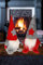 KAMACA 2er Set Wichtel mit Bart Weihnachtswichtel in grau rot Weihnachtsdeko Dekofigur Weihnachten (2er Set Wichtel grau rot)
