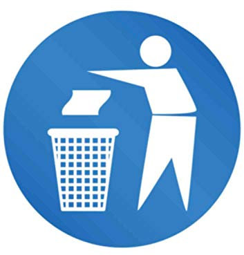 Confezione da 3 cartelli per bidoni della spazzatura – A4 etichetta autoadesiva in vinile