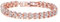 mciskin Bracelets for Women Crystal Zircon Roman Style White Silver Plated CZ Classic Tennis Bracelet (Rose)