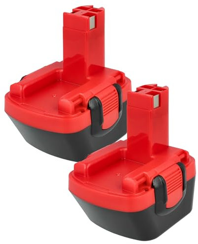 EXTENSILO 2X Akku kompatibel mit Bosch PSR 12VE, PSR 12, PSB 12 VE-2 Elektrowerkzeug (3300 mAh, NiMH, 12 V)