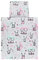 TupTam Unisex Baby Wiegenset 4-teilig Bettwäsche-Set: Bettdecke und Kopfkissen mit Bezug, Farbe: Pandas mit Regenschirm, Größe: 80x80 cm