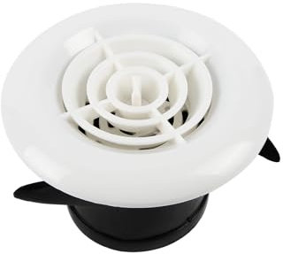 Cubierta circular de rejilla de ventilación, Mini conducto de plástico ABS, cubierta de ventilación blanca, ventilación de pared redonda para uso doméstico, exterior e interior (100mm Giratorio)