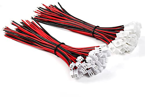 Chanzon JST XH2.54 (10/15/20 cm) 30 Paare 15cm Stecker und Buchse 2-poliges Verlängerungskabel Stecker Micro JST-XH 2,54 mm (2,5 mm) jst2.5 2p Kabel Mini XH2.5 XH2.5 mm Adapter Ladestation Batterie