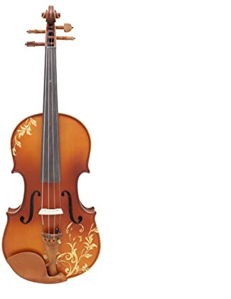 Violine Blume Geschnitzte Violine 4/4 Schöne Handgemachte Massivholz-Violin-Musikinstrument