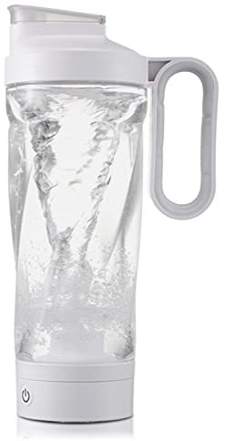 Shaker de protéines électrique rechargeable par USB, 963,9 g, fabriqué en Tritan – Sans BPA – Tasse mélangeur portable pour shakes protéinés (blanc)