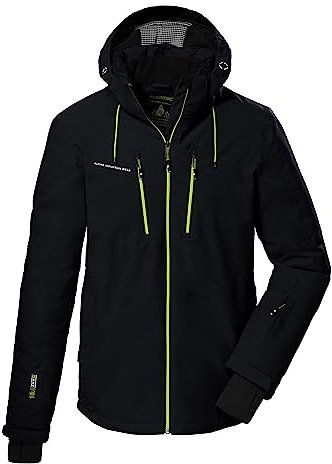 killtec Herren Skijacke/Funktionsjacke mit abzippbarer Kapuze und Schneefang KSW 44 MN SKI JCKT, schwarz, XL, 38698-000