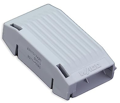 207-1372 | WAGO Gelbox pour 221 Inline | Protection contre l'humidité | Certifié IPX8 | Boîtier gris, sans étiquette | Petit | [Boîte de 4 pièces]