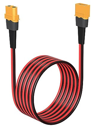 ELFCULB XT60 Verlängerungskabel 10AWG XT60 Kabel XT60 Verlängerung für Powerstation RC Batteries Solarpanel(3M)