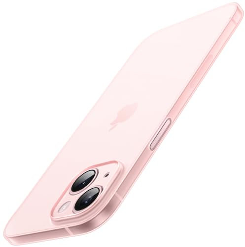 JETech Cover Ultra Sottile per iPhone 15 Plus 6,7 Pollici, Lente Fotocamera Cover, Leggera Opaca Finitura Custodia Rigida in PP, Supporta la Ricarica Wireless (Rosa)