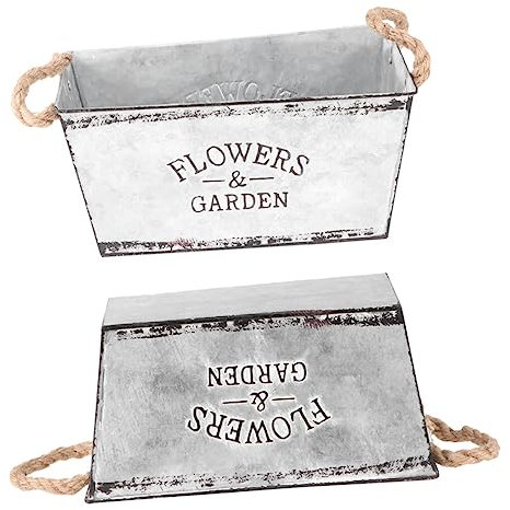 DIKACA catchring dekoäste Kleiner Pflanzkübel rustikale Krugvase französische ländliche Einrichtung Blumendekoration Geländer Fenstergitter Pflanze schmücken