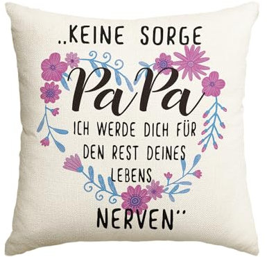 Artoid Mode Geschenk Für Papa Zum Geburtstag Lustige Sprüche Kissenbezug, 45x45 cm Geschenk Von Tochter Sohn Vatertag Kissen Cushion Deko