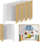 Lot de 4 tableaux de présentation pliables à trois volets pour projets scolaires 61 x 38,1 cm – Blanc