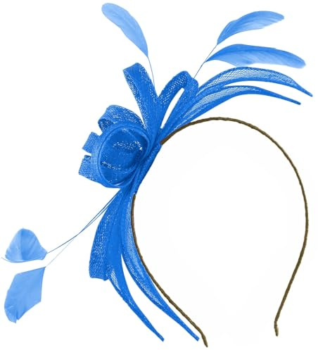 Failsworth Millinery Aliceband Sinamay Fascinator - Ocean, One Size