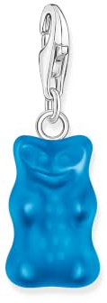 THOMAS SABO x HARIBO Charm-Goldbären-Anhänger in Blau, 925 Sterling Silber