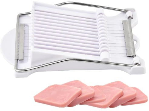 Bvizyelck Slicer Cuts Luncheon Meat, Stainless Steel Small Food Slicer, Quick Evenly Strong Handheld Slicer for Luncheon Meat, Cheese, Ham, Avocado, Hot Dogs