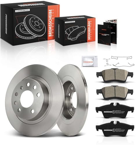 Frankberg Bremsensatz inkl. 2x Bremsscheiben + 4x Bremsbeläge Hinten | Kompatibel mit Vectra C CaR.A.Van Z02 Vectra C CC Z02 Signum Z03 Replace# 13322091, 93190338