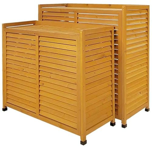 COFFRE CLIM Cubierta Aire Acondicionado Exterior Madera PIVERT - DISEÑO FRANCÉS - Color Miel (S)