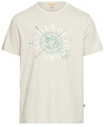 camel active Herren T-Shirt mit Print | Shirt mit Rundhalsausschnitt aus nachhaltigem Organic Cotton schnelltrocknend im Regular Fit