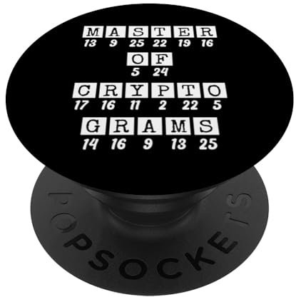 Cryptogram Puzzle Code Breaker Worträtsellöser Cracker PopSockets Klebender PopGrip