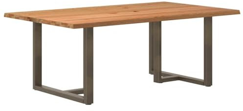 vidaXL Esstisch Hellbraun 200x120x74 cm Massivholz Eiche Rechteckig, Küchentisch, Restauranttisch, Tisch Restaurant, Esszimmertisch, Bistrotisch