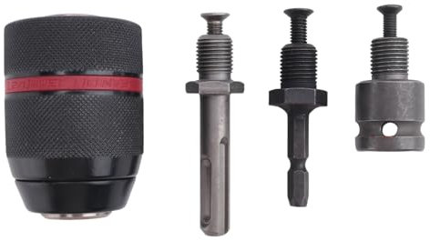 Reinscer Mandrino a sgancio rapido da 1,5 – 13 mm, 1/2 – 20 UNF con attacco SDS Plus 1/4, codolo esagonale da 1/2