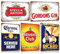 5ER SET Retro Blechschilder Metallschilder Bier-schilder für Bar Pub Club Theken Partykeller Wand Dekoration Werbeschild Geschenk 20x30cm (SET A)