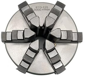 BMWJYLPM Plato de Torno 6 Garras 125 mm Plato de Torno autocentrante K13-125 Plato Manual para tornos