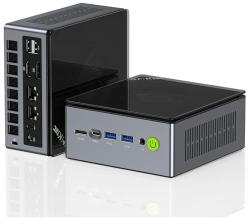 Mini PC Gaming GMKtec M7 – AMD Ryzen 7 PRO 6850H (8 core/16 thread, fino a 4,70 GHz) Computer desktop con doppia LAN 2,5G, supporto quad-display, 32 GB RAM DDR5, 512 GB SSD PCIe, doppio USB4, HDMI 2.1