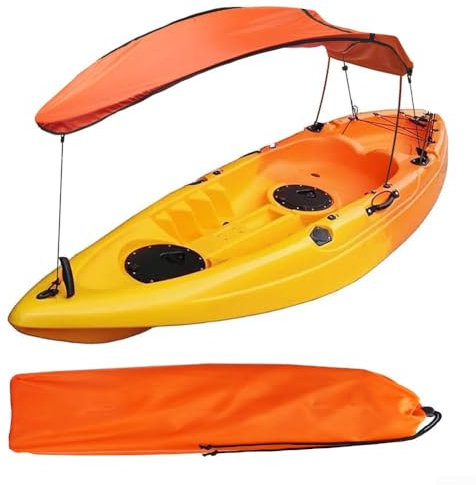 Besshepplo Toldo para kayak, barco, canoa, toldo impermeable de tela Oxford, cubierta superior para una sola persona, 125 x 80 x 65 cm (naranja)