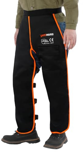 YARDMARIS Jambières de Sécurité Type A pour Tronçonneuse, Protections Ajustables, Tabard et Pantalon de Coupe pour Hommes/Femmes