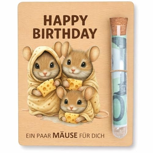 Geldgeschenk Geburtstag Aus Holz Mit Reagenzgläser Happy Birthday Geldgeschenke Kreative Geldverpackung Geschenkidee Für Damen Herren Jungen Mädchen