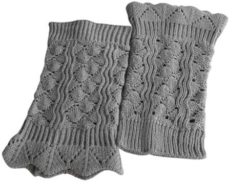 Generisch Weiße Stulpen Damen Gestrickte Spitze Trim Boot Manschetten Topper Kurze Weiche Bein Socken Heizstiefel
