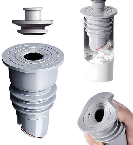 Pelriox Waschmaschinenablaufdichtung Grau 45-50, Waschmaschine Abfluss Adapter, Waschmaschinen Abfluss Anschluss, Abflussrohr Adapter Waschmaschine (Grau, 45-50mm)